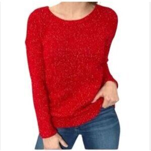 American Eagle Outfitters Vintage Boyfriend oversize Sweater Red w/ grey flex S